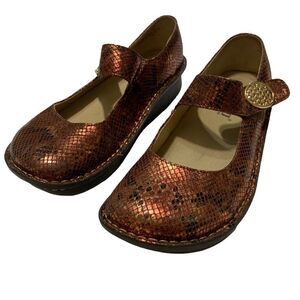 Alegria Paloma Pro Riches Maryjanes Women’s Brown Metallic Leather 7/7.5